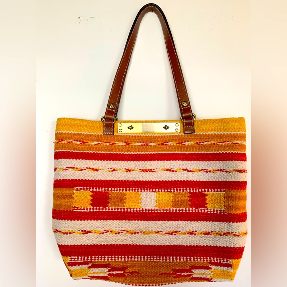Patrica Nash Woven Tote Bag Excellent Condition!